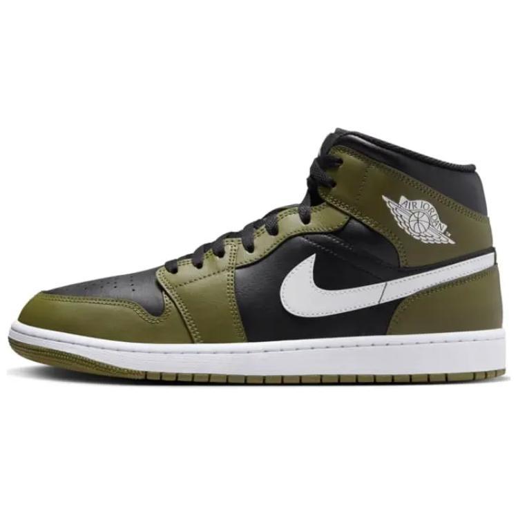 Air Jordan 1 Mid  Black Medium Olive  Men s DQ8426-092 EU 41