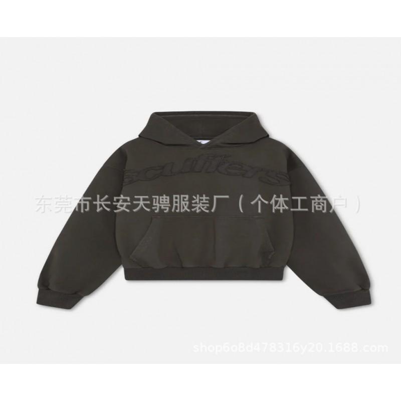 2026 Womens Washed Cotton Hoodie With Graphic Print - Slim Fit Long Sleeve Casual Sweatshirt
