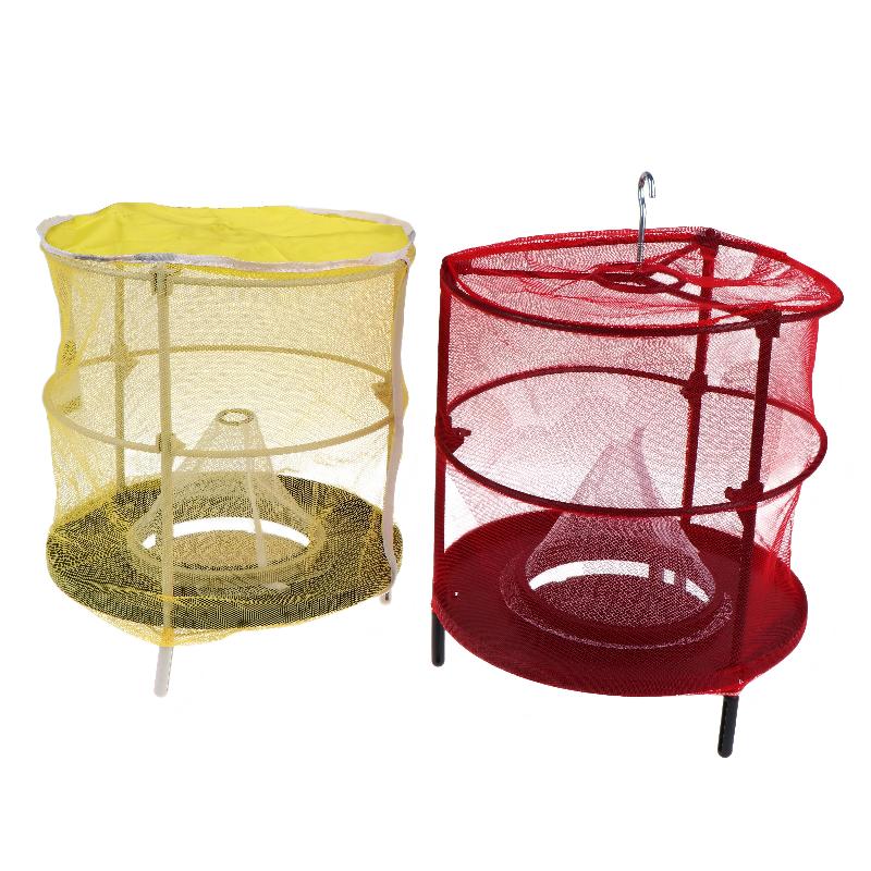 Fly Trap Cage Hanging Insect Catcher Net Portable Fold Insect Trap For Outdoor Garden Orchard Vegetable Farm Reusable Fly Mesh