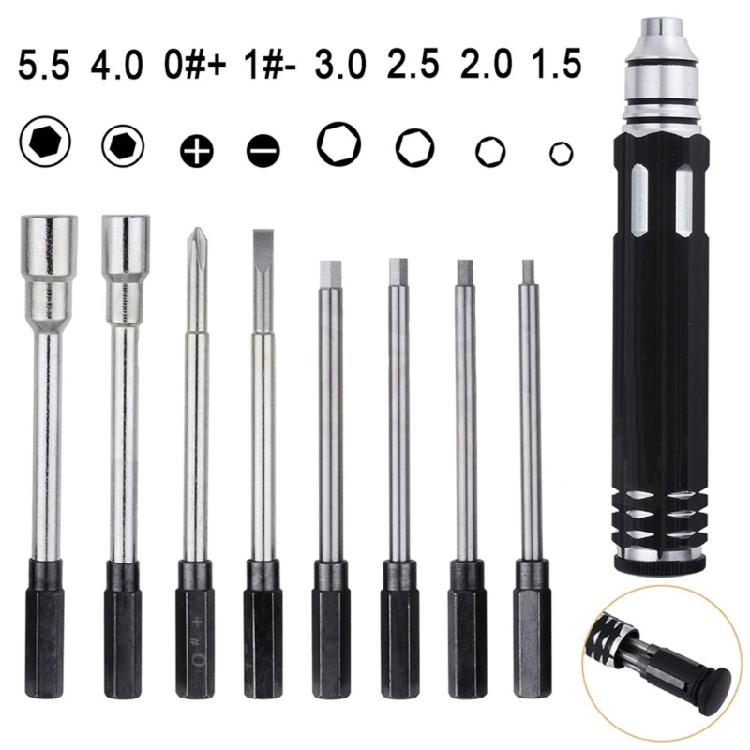 Professional Steel 8 in1 Screwdriver Set RC Repair Tool Kit for Plane Hex Philip