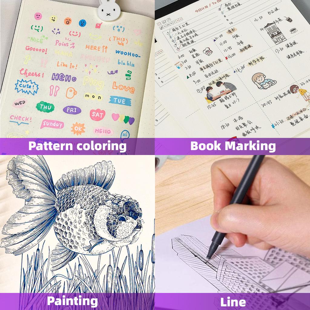 Colored Pens Fine Point Markers, Fine Tip Drawing Pens, Fineliner Pen for Journaling, Writing, Note Taking, Calendar, Coloring,