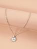 Silver Color Collar Daisy Flower Pendant Necklace for Women Link Chain Wedding  Cute Wedding Party  Gifts