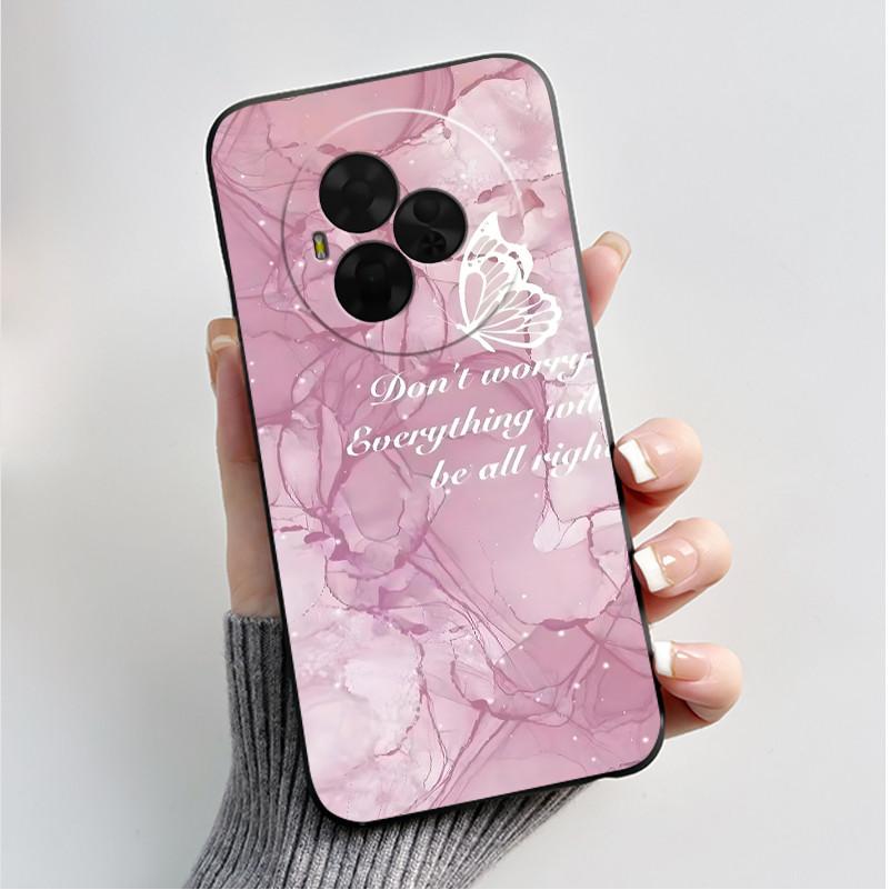 Printing Pattern Case For TCL Nxtpaper 60 Ultra Soft Silicone Black Shell Cover Cute Flower Cartoon Casing