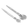 2 Pcs Letter Opener Silvery Vintage Style Decorative Practical Portable Zinc Alloy Envelope Letter Knife for Office