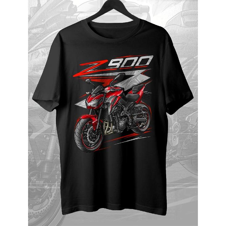 Z900 Motorcycle T-Shirt Compatible for 2017-2025 Models - Logo Emblem Design, All-Season Casual Riding Apparel, Machine Washable Enthusiast Gear