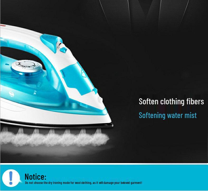 Dual-Use Electric Iron & Mini Garment Steamer for Dry/Wet Ironing