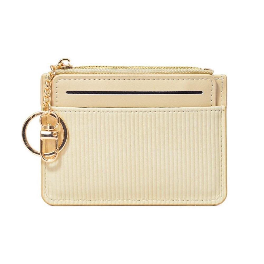 

PU Leather Short Card Bag Zipper Cartoon Card Holder Simple Woman Wallet Women Girl жёлтый