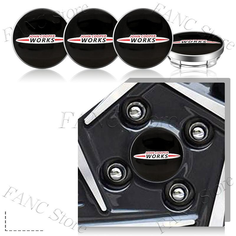 4Pcs 54/56/60mm S Emblem Car Wheel Center Hub Cap Rim refit dust-proof Badge Covers For Mini Cooper S JCW R50 R53 R56 F60