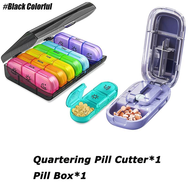 Weekly Pill Box 7 Days Portable Pill Box 7 Days with 3 Separate Compartments for Medications for Vitamins Design for Dietary