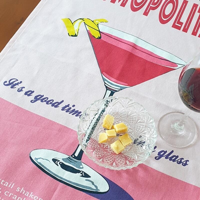 Cosmopolitan Cocktail Cotton Tea Towel (UK) Cotton Towel - Cosmopolitan
