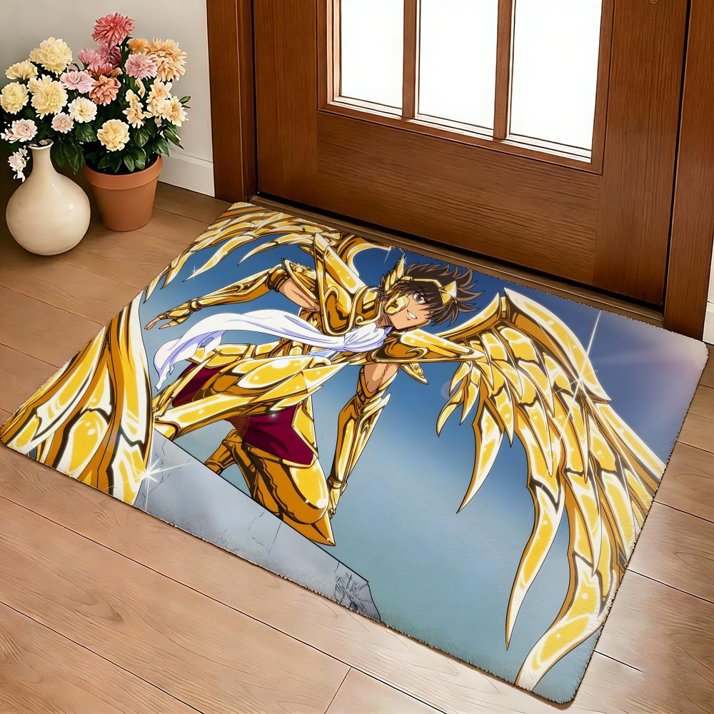 Hot Anime S-Saint Seiya Floor Mat Cozy Flannel Soft Thick Non-Slip Mat For Living Room Bedroom Kitchen Decor Rugs