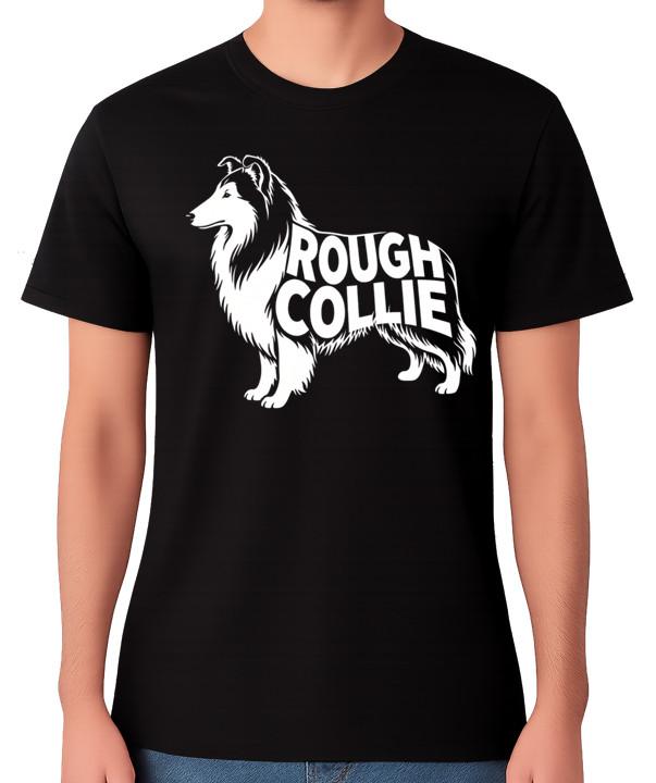 Rough Collie Dog Graphic T-Shirt Pet Lover Breed Art Unisex Tee L