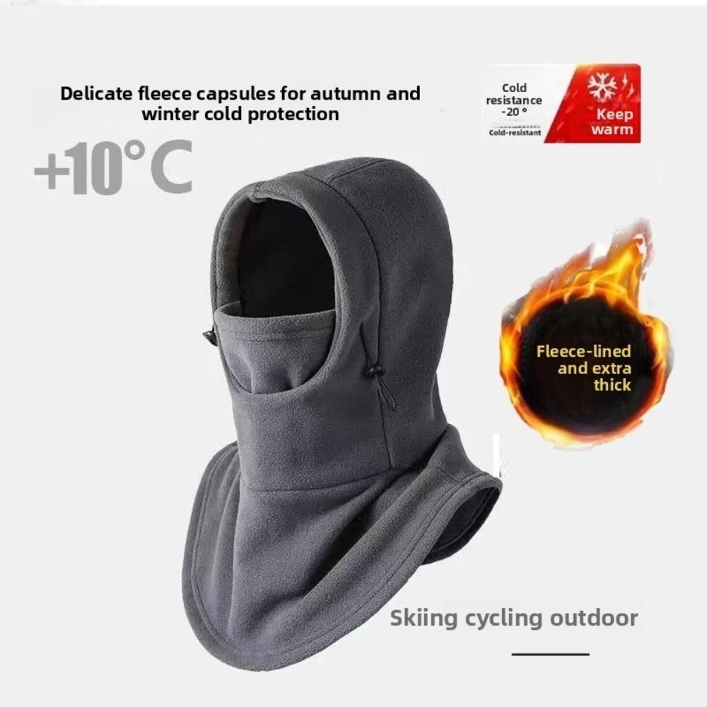 New Warm Scarf Mask Integrated Hat Windproof Coldproof Helmet Cap 3-in-1 Breathable Neck Warmer Autumn and Winter