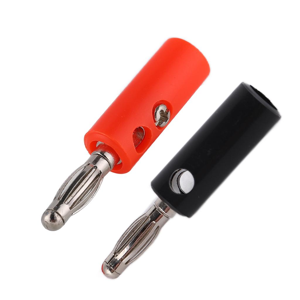 10PCS U56 4mm Banana Plug DIY Cable Connectors Adapters for Electrical Testing Red Black YellowGreen Blue