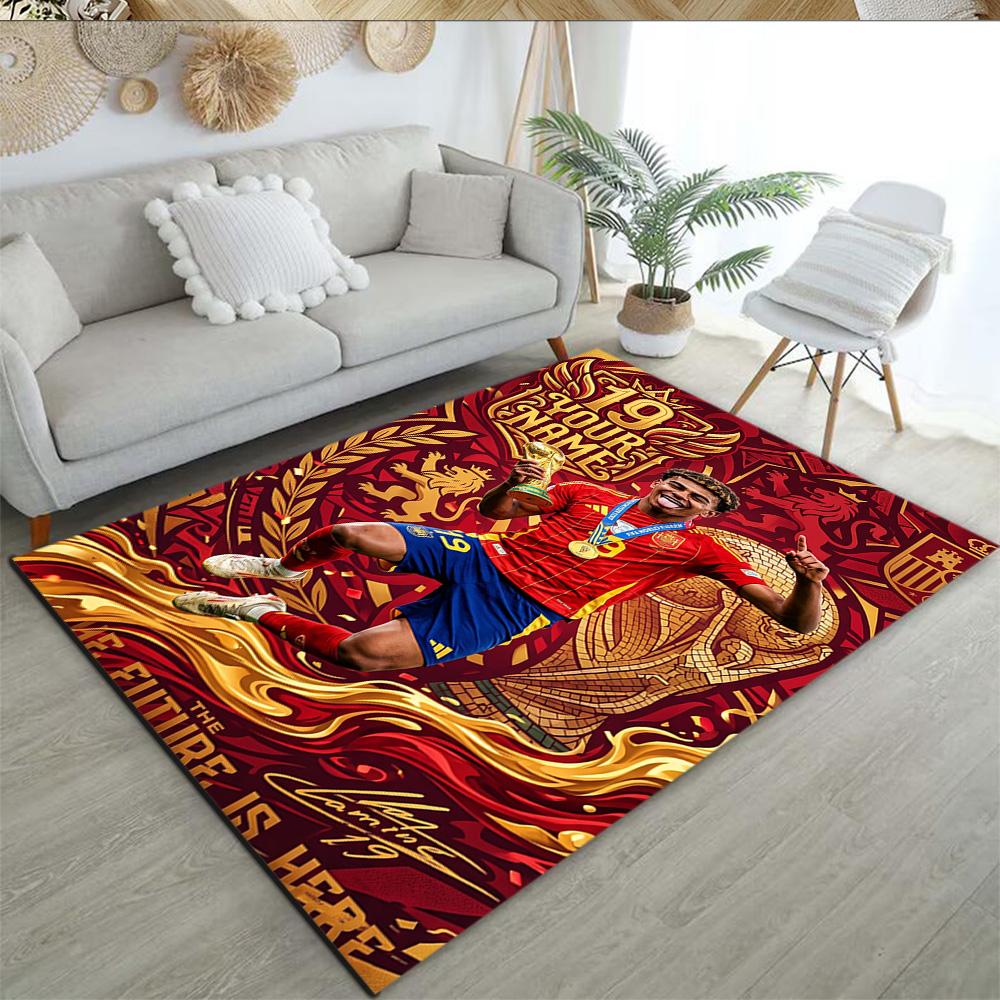 Lamin Yamal Personalisierbares Namens-Fußmatten-Design Für Spielzimmer Wohnheim Foyer Außen Rutschfester Teppich Anime Bürodekoration Spirituelles Geschenk