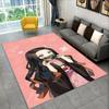 Kamado Nezuko Demon Slayer Anime Area Rug,Carpet Rug for Living Room Children Bedroom Sofa Doormat Decor,Kid Non-slip Floor Mat