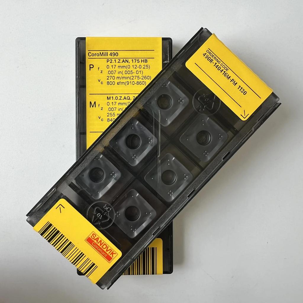 Original Sandvik / 490R-140416M-PM 1130 /  CNC lathe carbide blade 10 Pcs