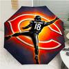 Chicago Bears logo Print Automatic Umbrella, 8 Rib Iron Frame, Plastic Handle, Suitable for Outdoor Travel &Daily , Ideal Gift