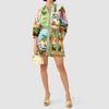 Frühjahr 2025 Europäisches & Amerikanisches Damen Resort Print Hemdkleid mit Bindegürtel