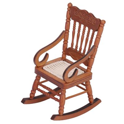 Miniaturní židle pro domeček pro panenky Vynikající detaily Jasná barva Miniaturní dřevěný nábytek pro domeček pro panenky pro