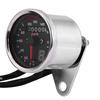 Motorcycle Digital Odometer Speedometer Tachometer Gauge with LED Indicator Black