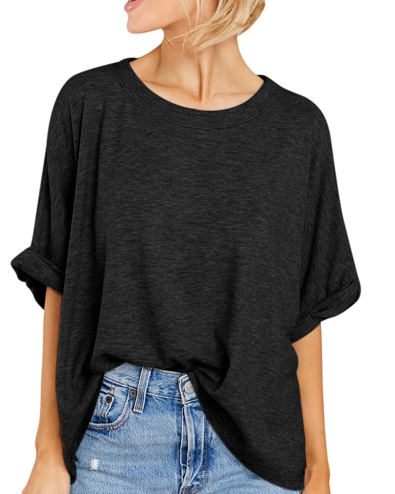 Women's Oversized Short Sleeve T Shirt Loose Casual Summer Tee