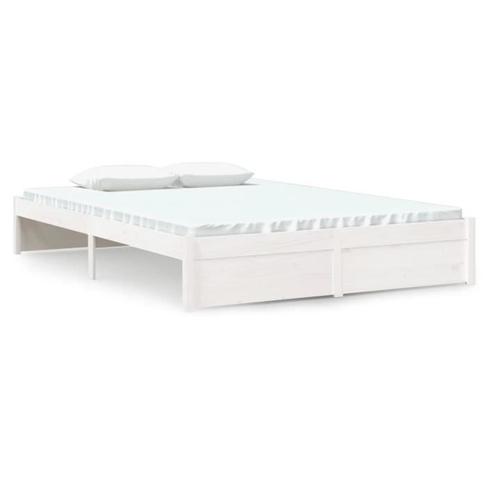 VidaXL Bed Frames White Solid Wood 140x190 Cm 814930