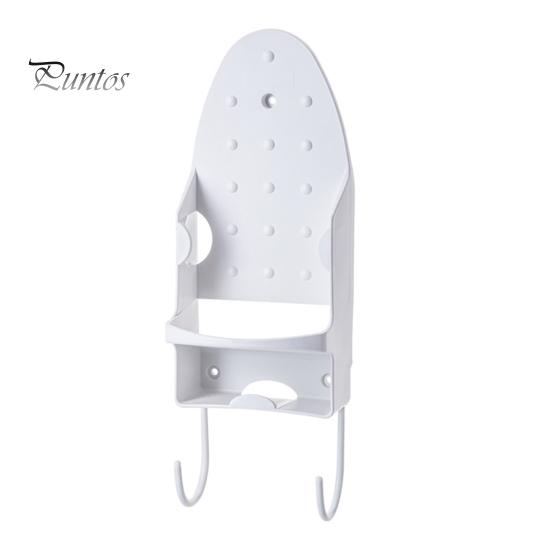 Wall Mount Electric Iron Hanger with Dual Hooks Heavy Duty Universal Laundry Room Multi-functional Iron Ironing Board Holder Organizer Storage Rack