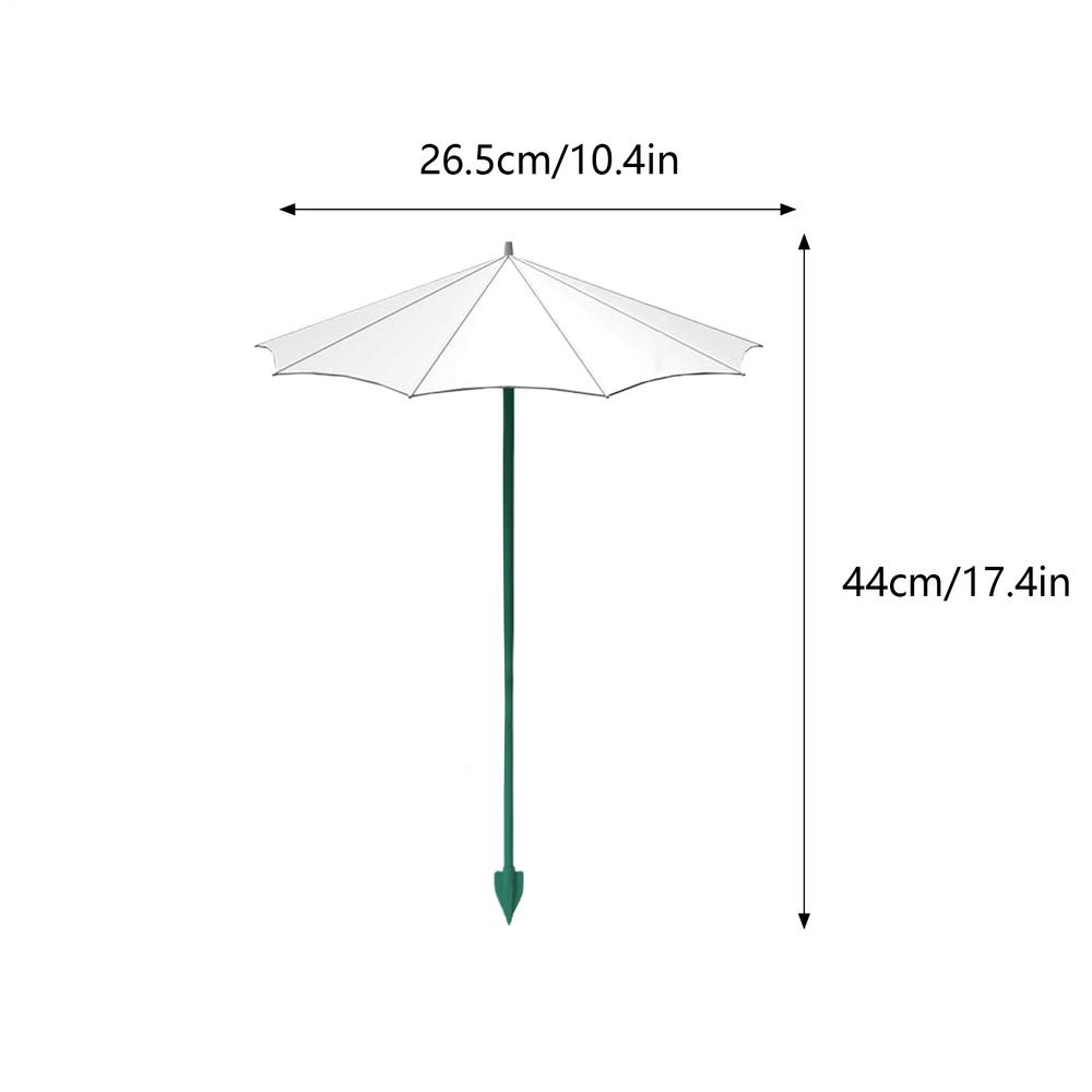 3PCS Small Outdoor Plant Sunscreen Umbrella Mini Sunscreen Umbrella Sun Shade 26.5cm Garden Umbrella Shade With Stake