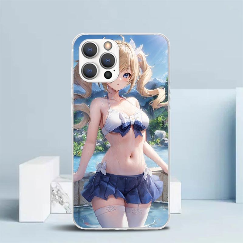 Genshin Impact Hentai Sexy Girl Phone Case For IPhone 16 17 Air 16E 15 14 Plus 13 Mini 12 11 Pro Max 7 8 + SE 2020 Soft TPU Back