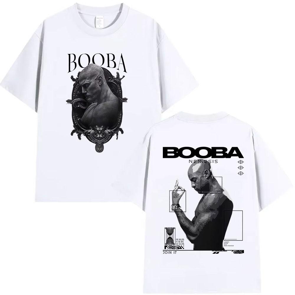 Rapper BOOBA Tour Album 2025 Graphic T Shirt Mens Retro Gothic Hip Hop Short Sleeve Tshirts Man 100 Cotton Tshirt Streetwear