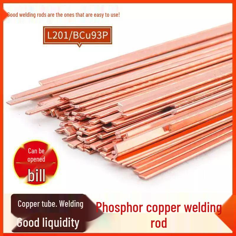 Vareta de Solda de Fósforo de Cobre L201 - Ideal para Soldagem de Tubos de Geladeira e Ar Condicionado