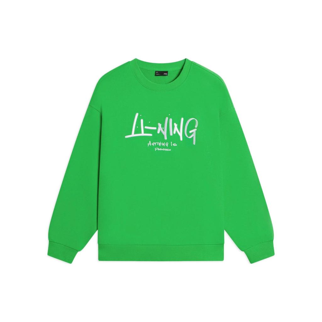 Li Ning Sports Fashion Collection Sweatshirt Unisex Green AWDSF75-3