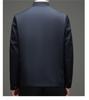 2026 Spring Men's Plus Size Business Jacket - Solid Color, High-End Stand-up Collar Outerwear
