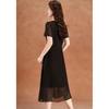 Women's Elegant Hollow-out A-line Little Black Dress