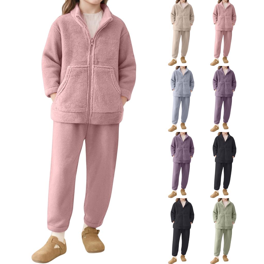 Big Kids' Flannel Set - Fleece Lined Thermal Pajamas