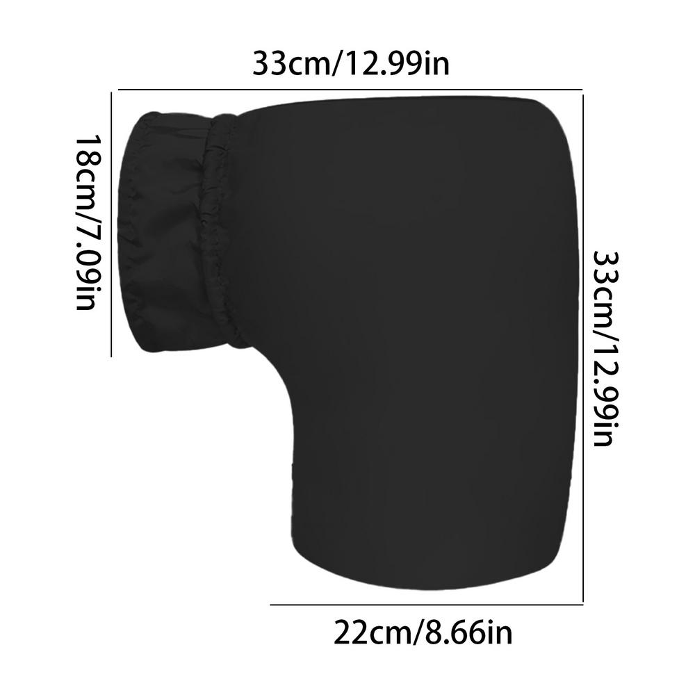 

1 пара мотоциклетных перчаток на руль, зимние теплые перчатки-краги для снегохода, ветрозащитные варежки для руля в холодную погоду чёрный