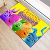 Sunny Bunnies Colorful Cartoon Character Print Area Rug Non‑Slip Floor Mat Home Bedroom Decor