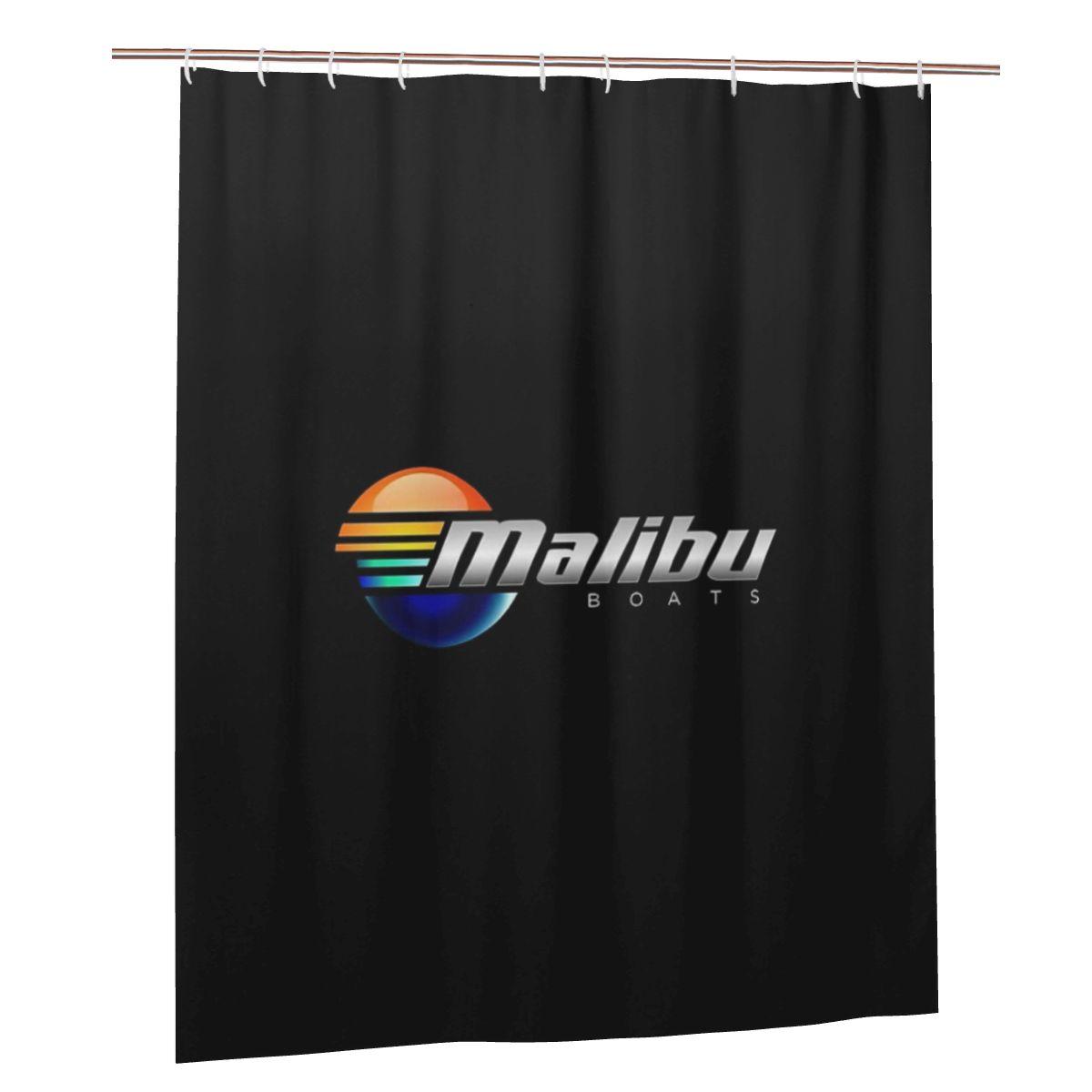 

Malibu Boats Pocket Side Shower Curtain Bathroom Polyester Waterproof Bath Curtains With Hooks W60H190(CM)-1 Pcs