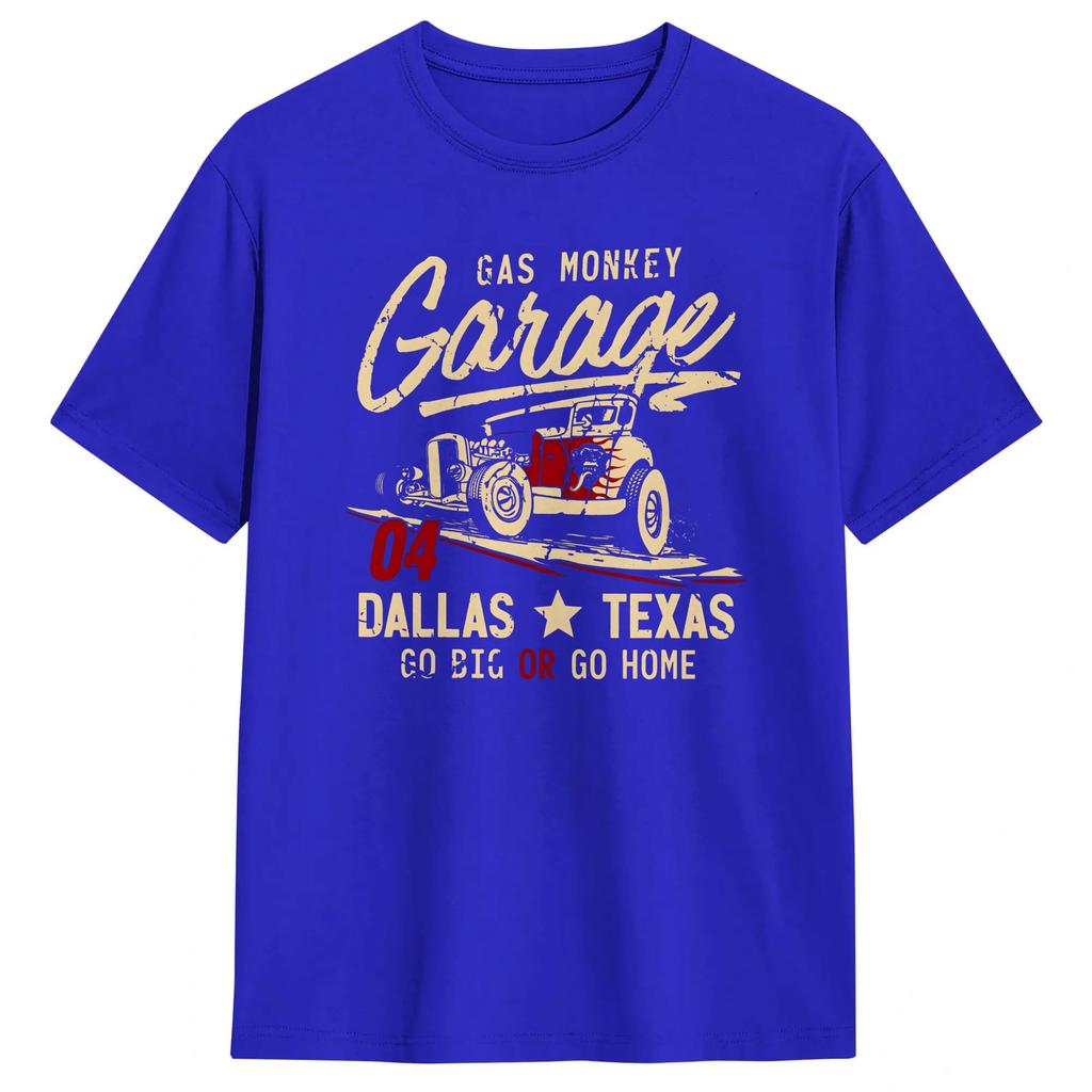 Monkey Gas Garage T Shirt Summer Popular T Shirts Unisex 100 Cotton Crew Neck Plus Size Top Tees Short Sleeve Awesome Tops