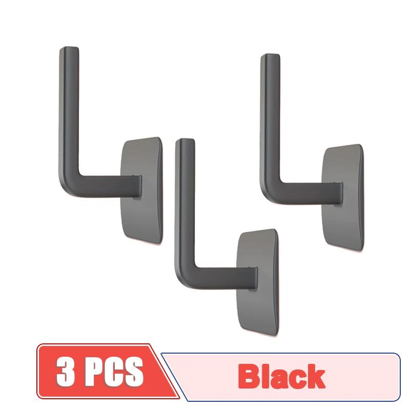 

Бейсболка без перфорации, вешалка для шляп, настенная повседневная шляпа, одежда, крючок для хранения ювелирных изделий, ванная комната, кухня, спальня, стеллаж для хранения 3PCS чёрный