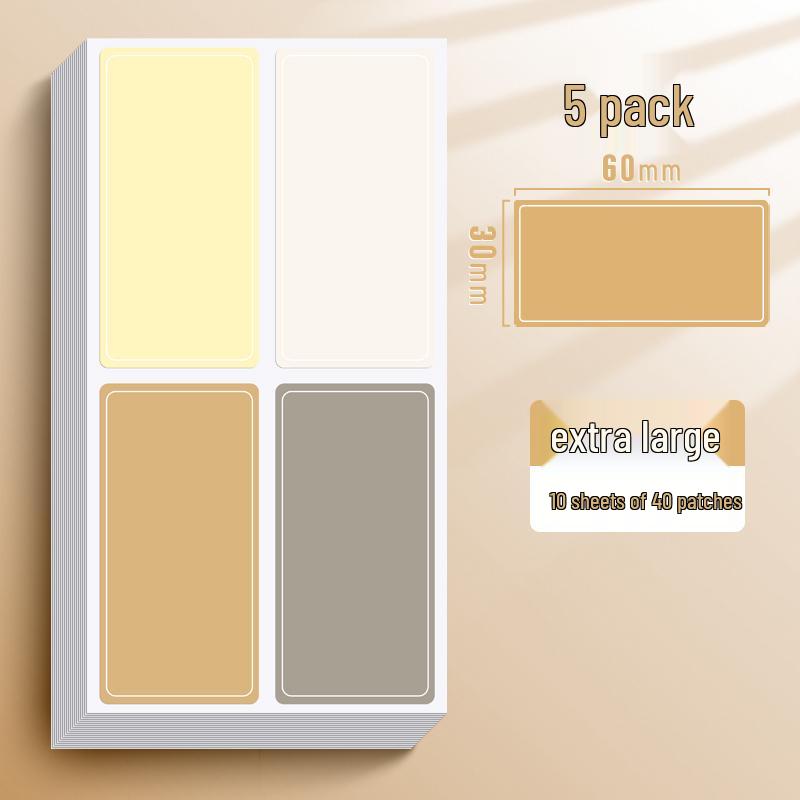 Cute Waterproof Self-Adhesive Color Label Stickers - Writable for Office and Price Marking Tasks