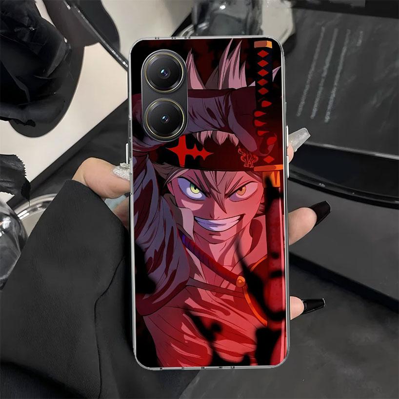 Black C-Clovers Anime Phone Case for Xiaomi Poco X7 X6 X5 X3 Pro F7 Ultra F6 F5 F4 Gt X4 Nfc M6 M5S M4 M3 M5 Soft Silicone Cover