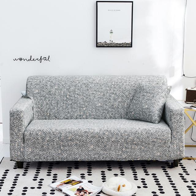 Printed Stretchy Sofa Cover Elastic Polyester Spandex Couch Covers ,Universal Fitted Sofa Slipcover For Sofa Household Furniture Protective Cover