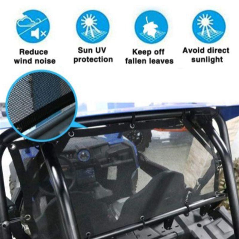 XXR-UTV Soft Rear Window Mesh Mesh Rear Panel Sunshade Mesh Beach Buggy Supplies For Polaris RZR XP Turbo 15-22