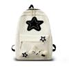 Star primary school student schoolbag female corduroy large capacity college style backpack leisure travel backpack