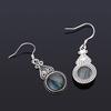 S Silver Drop Earring 10MM Labradorite Multicolor Pendant Earrings Engagement Wedding Women Fine