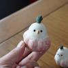 Handmade Yixing Purple Clay Garlic Bird Tea Pet Ornament