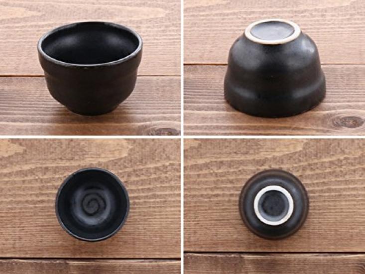 Tableware East Sake Warmer Two Sake Cups Iron Japanese Sake Tableware Set & Set, Black, Tableware, Insulated/Cold, Warmer,