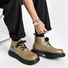 Fashion mens fashion autumn winter boots lace-up platform shoes outdoors genuine leather boot street style handsome chunky ankle botas